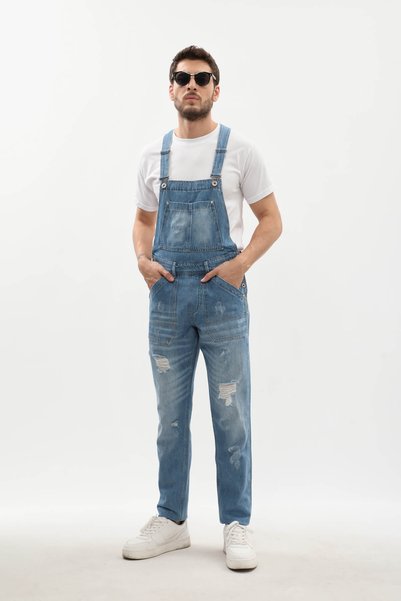 MARKAPIA Erkek Jean Tulum Pantolon Buz Mavi