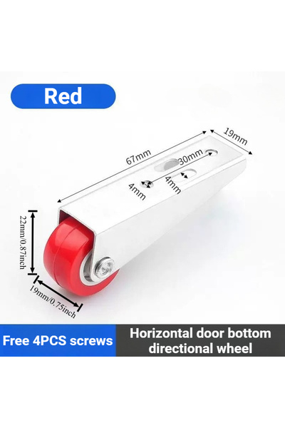 Choice3 1pc Red Universal anti Door Sagging Track Pulley, Translation Guide W...