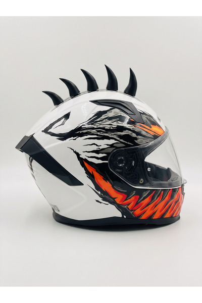 Rapithwin Kask Üstü Diken Seti - 2 Adet Ejdarha Sırtı Kask Aksesuarı