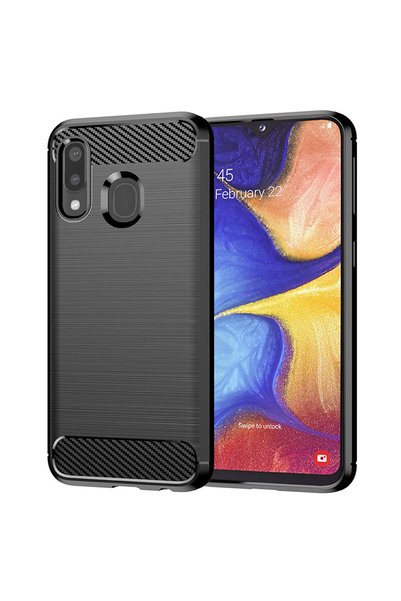 Techsuit Husă pentru Samsung Galaxy A20e - Silicon Carbon - Negru