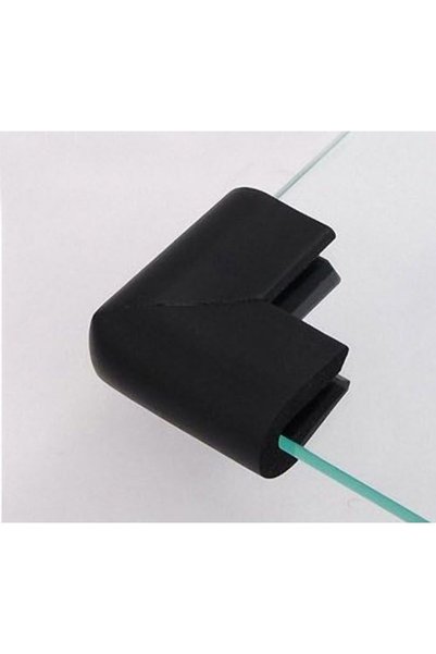 Evokids Protector de colț din cauciuc tip U (4 bucăți) Negru