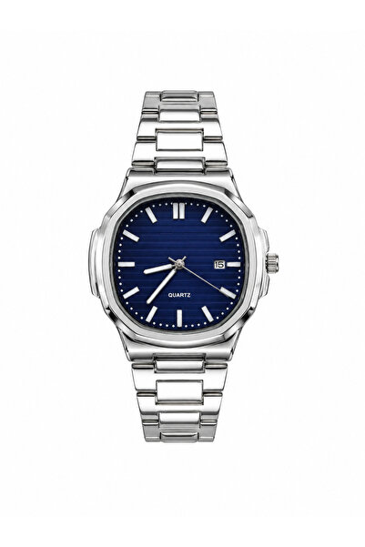 Aybars Premium Erkek Kol Saati Çelik Kordon Lacivert Kadran Quartz Analog Bil...