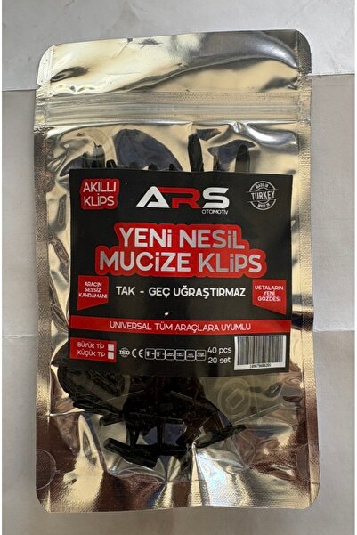 Ars Otomotiv Ars Yeni Nesil Mucize Klips Üniversal Akıllı Küçük Tip 40 parça ...