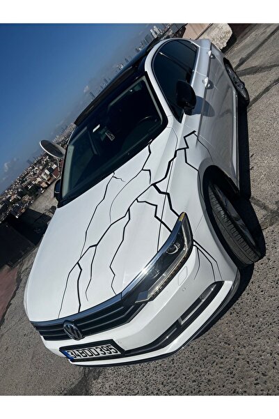 Fiat Tüm Araçlara Uyumlu Kaput Şimşek Sticker Set
