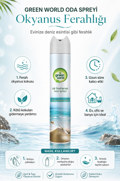 Green World Okyanus Ferahlığı Oda Spreyi 300 Ml