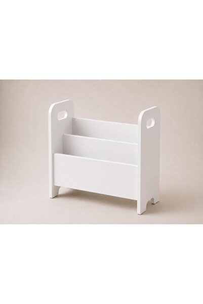 Montessori Kitaplık Beyaz Renkli-Lake 60cm