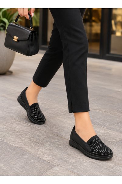 CookaShoes Women's Comfort Stone Shoes – Stylish Detailed Casual Shoes – Comfortable and Cozy