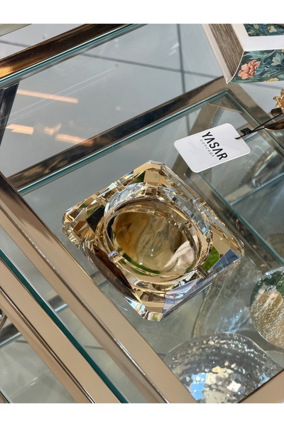 YASAR CONCEPT Havana Crystal Ash Tray Ashtray Amber
