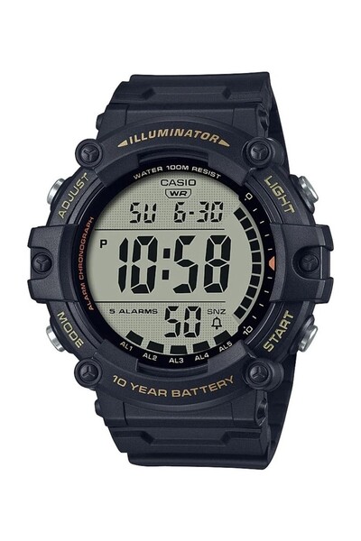 Casio Black Color 100 Meters Water Resistant Men's Wristwatch