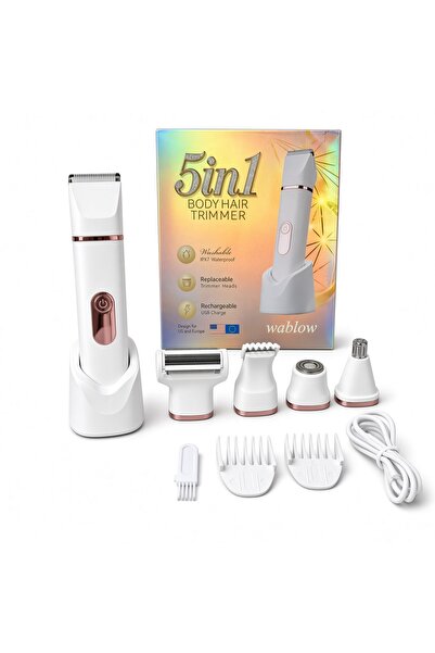Vücut Tıraş Makinesi Series 5+1 Seti,Yüz/Saç/Vücut, IPX7 Su Geçirmez,Seramik Bıçak Şarj Standlı ( garanti)