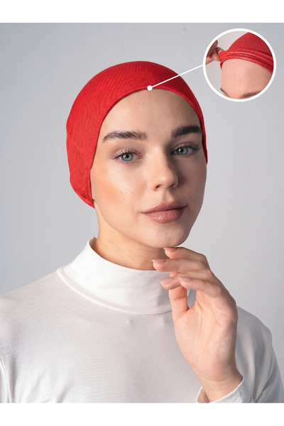 Ecardin Non-Slip Hijab Bonnet Silicone Non-Slip Bonnet - St260 Red