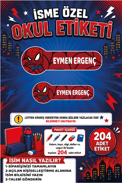 Ayza Tasarım Kalem Defter Kitap Etiketi İsim Etiketi Kişiye Özel Yapışkanlı E...