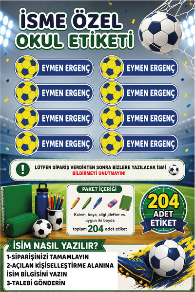 Ayza Tasarım Kalem Defter Kitap Etiketi İsim Etiketi Kişiye Özel Yapışkanlı E...