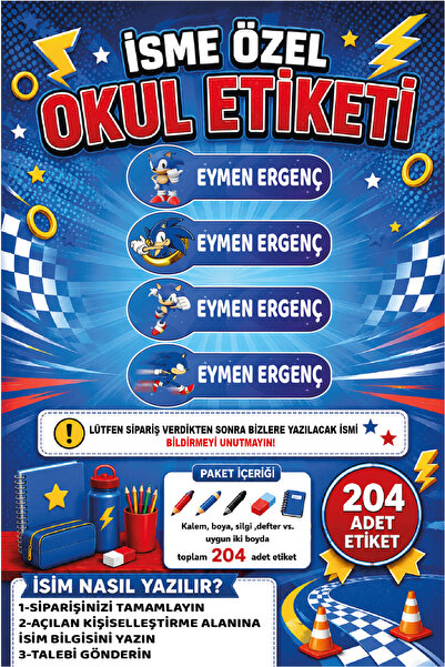 Ayza Tasarım Kalem Defter Kitap Etiketi İsim Etiketi Kişiye Özel Yapışkanlı E...