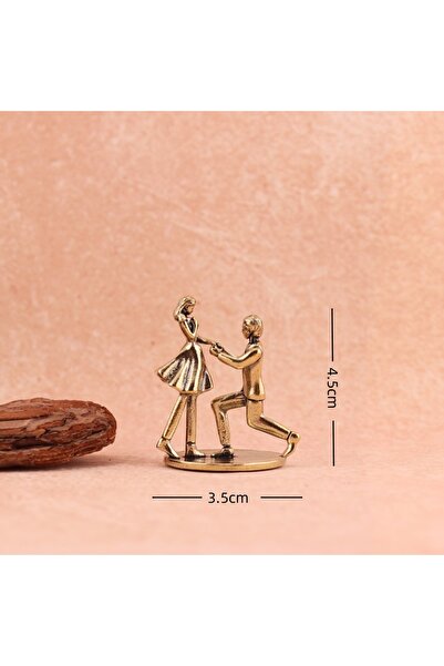Choice ديكورات صغيرة من النحاس الرمادي الفاتح لطلب الزواج، هدايا للعشاق، زينة...