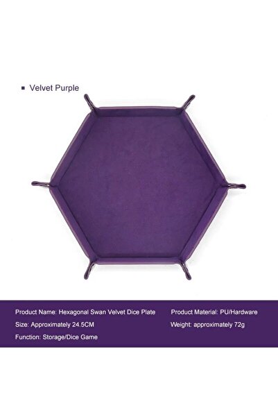 Choice 1pc purple 1pc Hexagonal Dice Tray and Miscellaneous Storage Box Board...