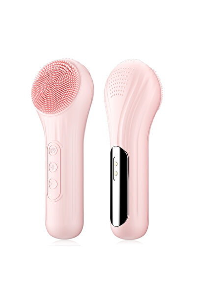 Choice1 Pink Sonic Waterproof Facial Cleansing Brush Rechargeable Scrubber Ex...