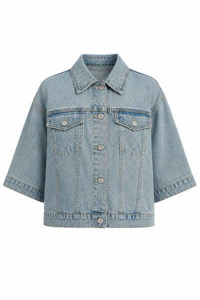 Zelish My Sister Blue Denim Poncho