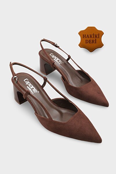 Capone Outfitters Phelia Genuine Leather Lined Pointed Toe Medium Block Heel ...