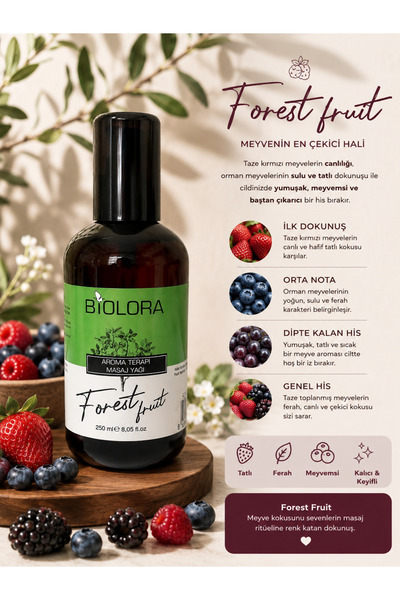 Biolora Nemlendirici Egzotik Meyveler Aromaterapi Vücut Masaj & Spa Yağı 250ml.