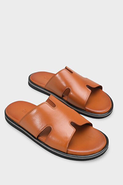 Capone Outfitters Wendell Wide-Strapped Genuine Leather Men's Slippers