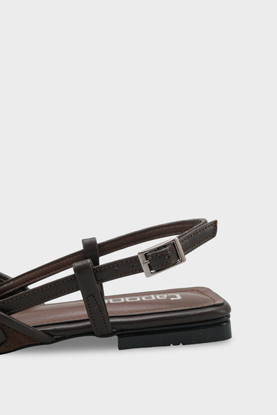 Capone Outfitters Kay Sivri Burunlu Örgü Arkası Bantlı Kadın Babet