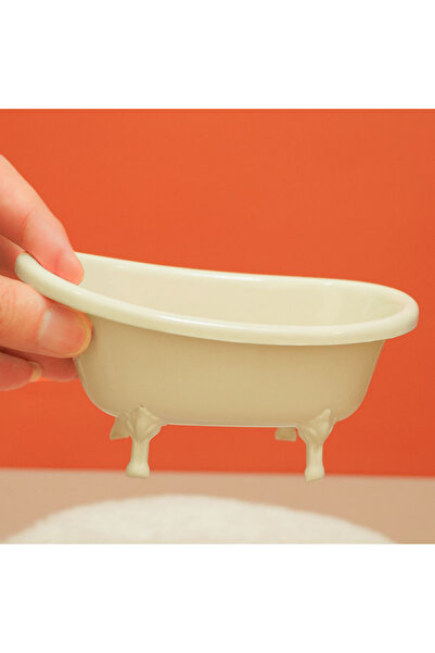 Choice1 Compact bathtub Handcrafted Iron Casting 1:12 Scale Dollhouse Furnitu...