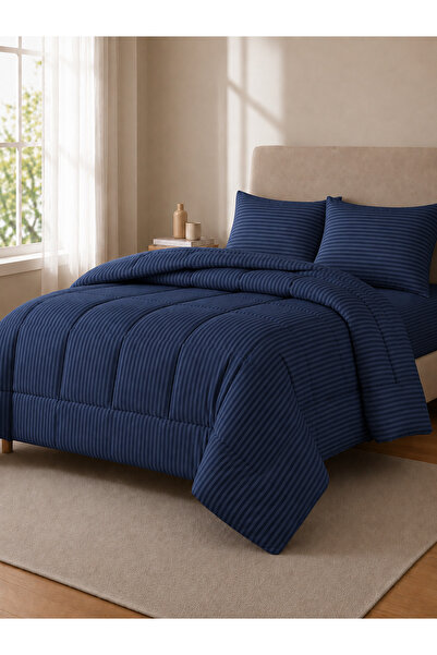 Hotel Linen Klub Stripe Comforter Set- Ultra Soft Brushed Microfiber Fabric, ...