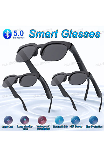 Choice1 3Bk-Bk Smart Bluetooth V5.3 Sunglasses Glasses Call Outdoor Sport Hea...