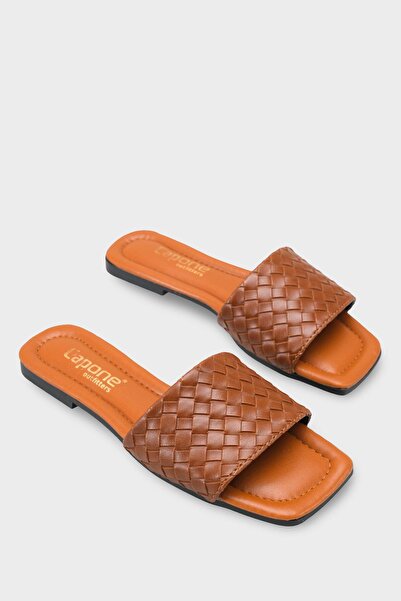 Capone Outfitters Knitted Patterned Short Heeled Women's Slippers