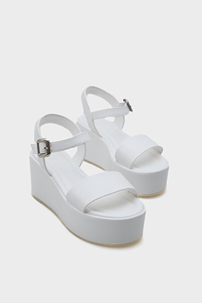 Capone Outfitters Donna Plateau-Damensandalen mit einem Riemen