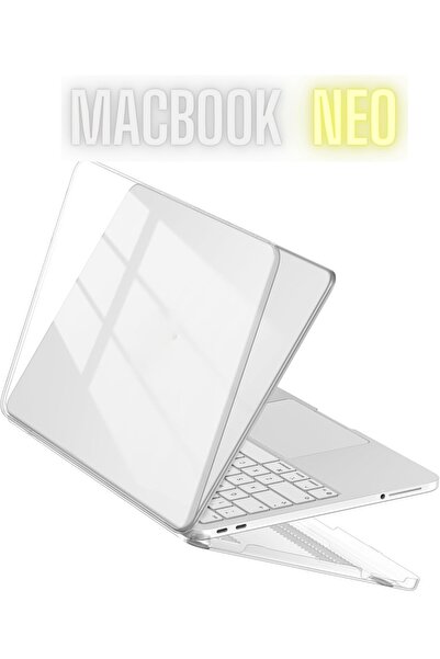 UnDePlus Macbook Neo 13 inç A18 Pro A3404 Kılıf Kristal Ön Arka Şeffaf Kapak