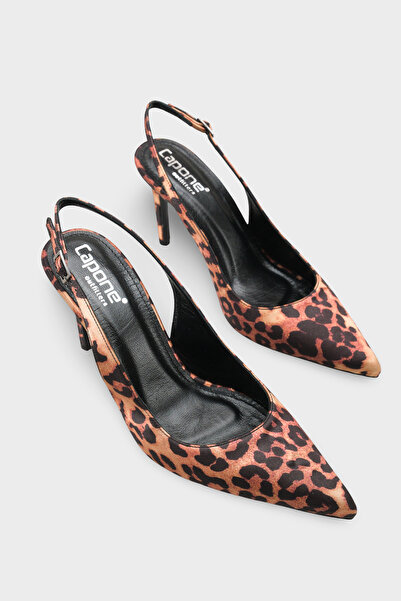 Capone Outfitters Helsa Genuine Leather Inner Lined Heeled Open Back Women's ...
