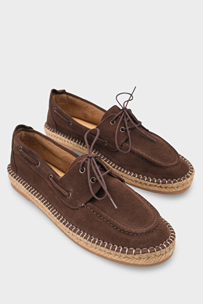 Capone Outfitters Drake Genuine Leather Suede Espadrille Sole Men's Loafer Shoes