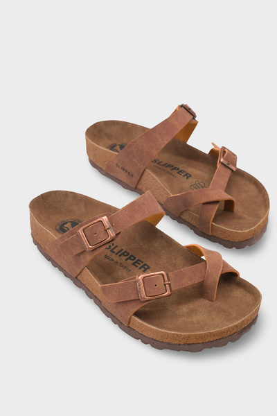 Capone Outfitters Дамски джапанки с двойна катарама и равен ток