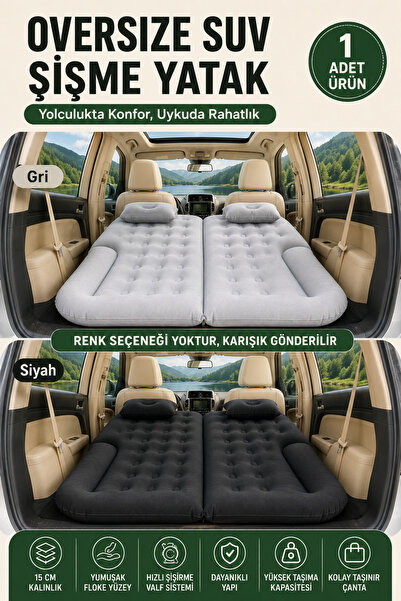 MAKAMP Araç İçi Şişme Yatak Çift Kişilik SUV ve Otomobil Uyumlu Hava Yatağı