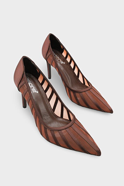 Capone Outfitters Micheline Genuine Leather Lined Pointed Toe Medium Heel Mes...