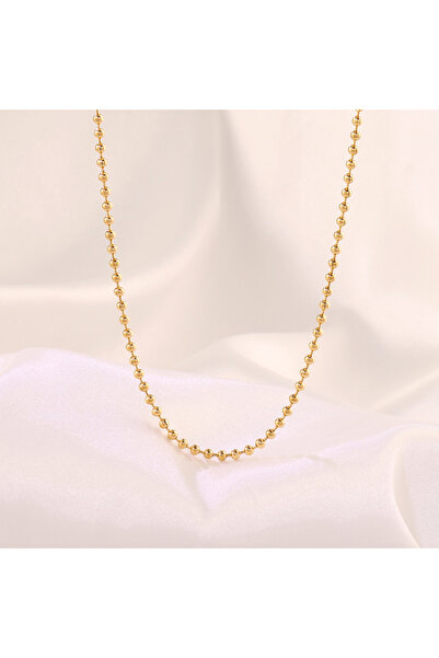 Choice 40cm 2mm-Gold Stainless Steel Necklace For Women Men Gold Color Round ...