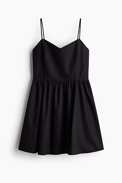 H&M Kloş Etekli ve Pamuklu Elbise