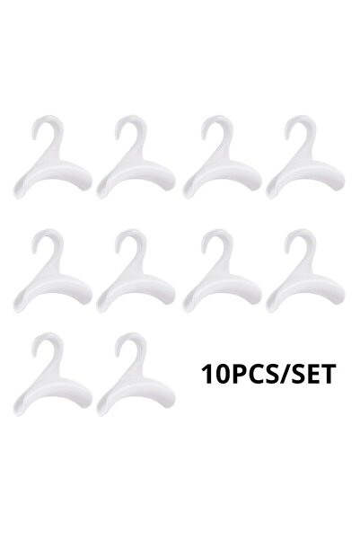 Choice1 white 10pcs 10pcs Widen Plastics Hanger Connection Hook Stackable Spa...