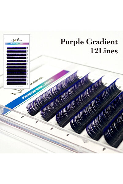 Choice1 8-14 Mix - 12rows 0.07mm C Gradient Purple x12 Ombre Green Red Brown ...