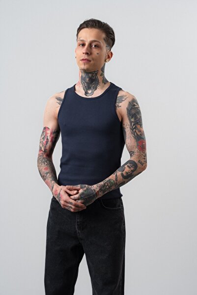 Respire Men's Tank Top Navy Blue