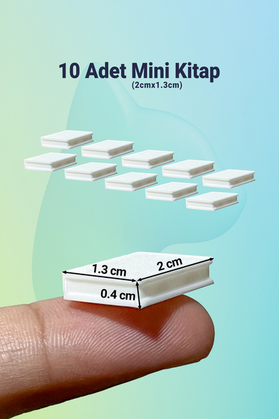 aysluka 10 Adet Beyaz Minyatür Kitap, Mini Kitap, Kalınlık 0.4cm(4mm), 2cm x ...