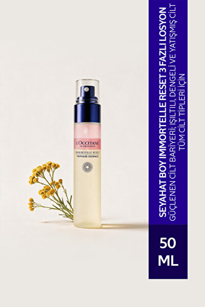 L'Occitane Immortelle Reset Yenileyici Üç Fazlı Losyon, Seyahat Boy, Ölmezotu...