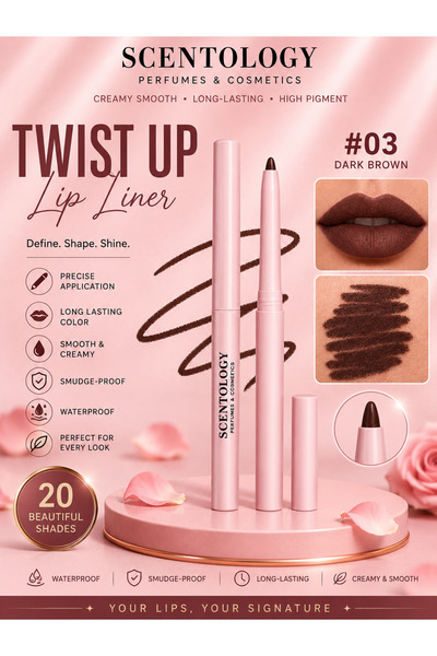 Scentology Doctor of perfums SCENTOLOGY Twist Up Lip Liner – Dark Brown #03