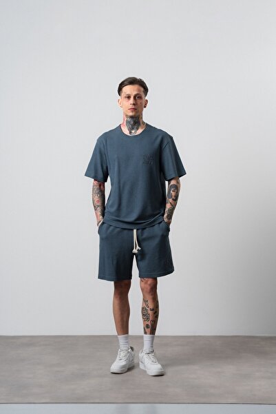 Respire Set de tricou și pantaloni scurți pentru bărbați, cu cusături, croial...