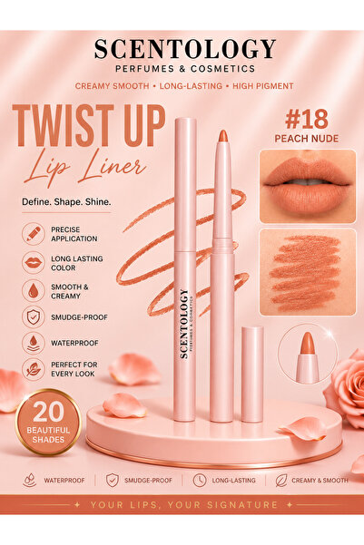 Scentology Doctor of perfums SCENTOLOGY Twist Up Lip Liner – Peach Nude #18