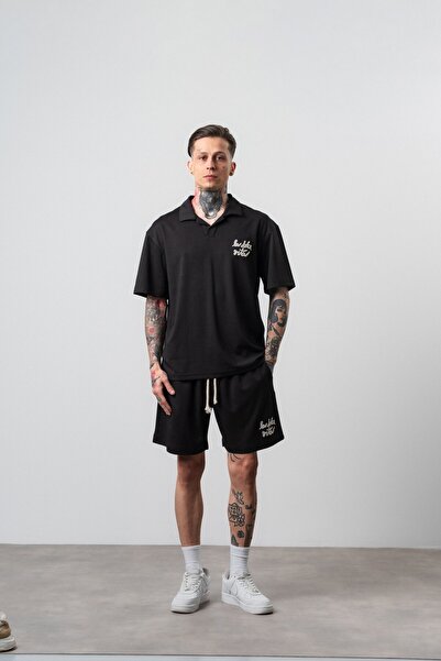 Respire Set de tricou și pantaloni scurți pentru bărbați La Dolce Vita, cu im...