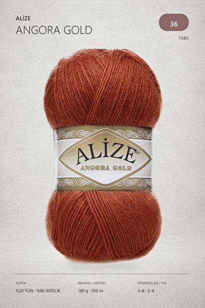Alize Angora Gold %20 Yün El Örgü İpi 36 Taba