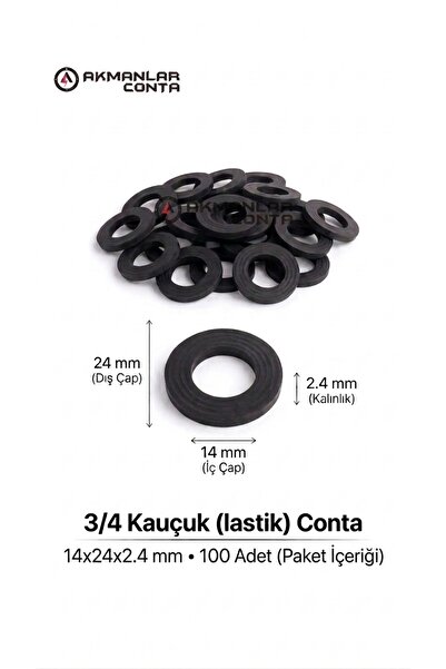 akmanlar conta 3/4 Kauçuk(lastik) Conta 14x24x2.4 mm 100 Adet